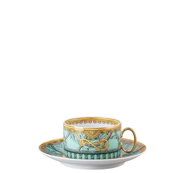 Versace Scala Palazzo Verde Cup & saucer 4 low